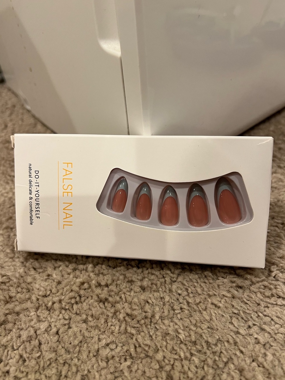 Blue French Press-on Nails